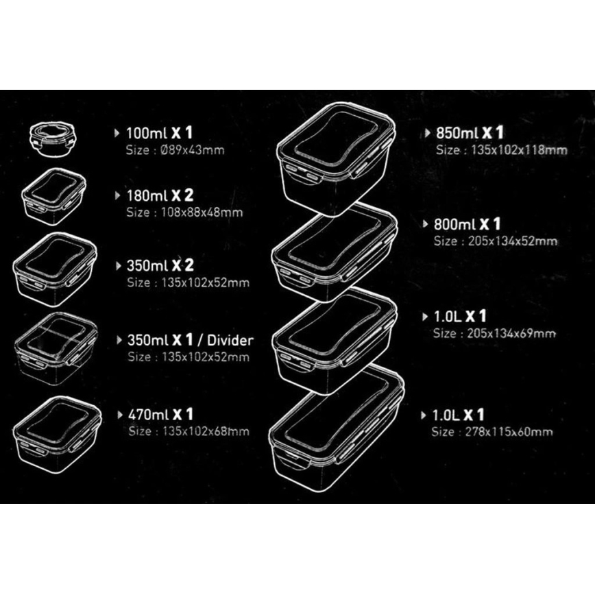 11-osaline LOCK toidukonteinerite komplekt