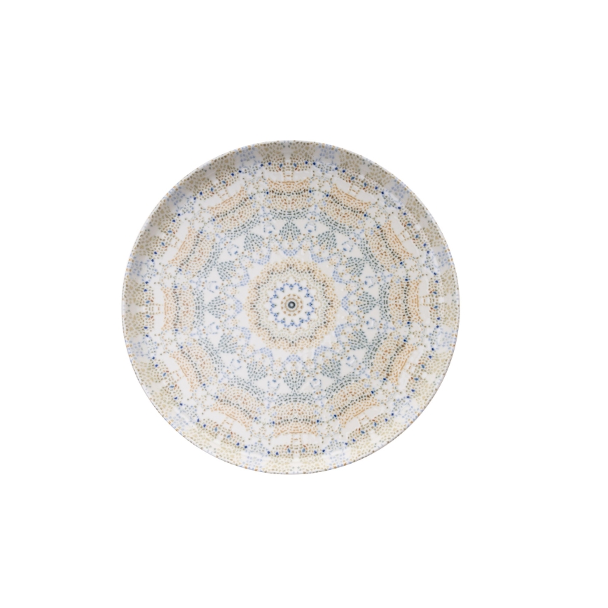 12-osaline mitmevärviline portselanist söögikomplekt