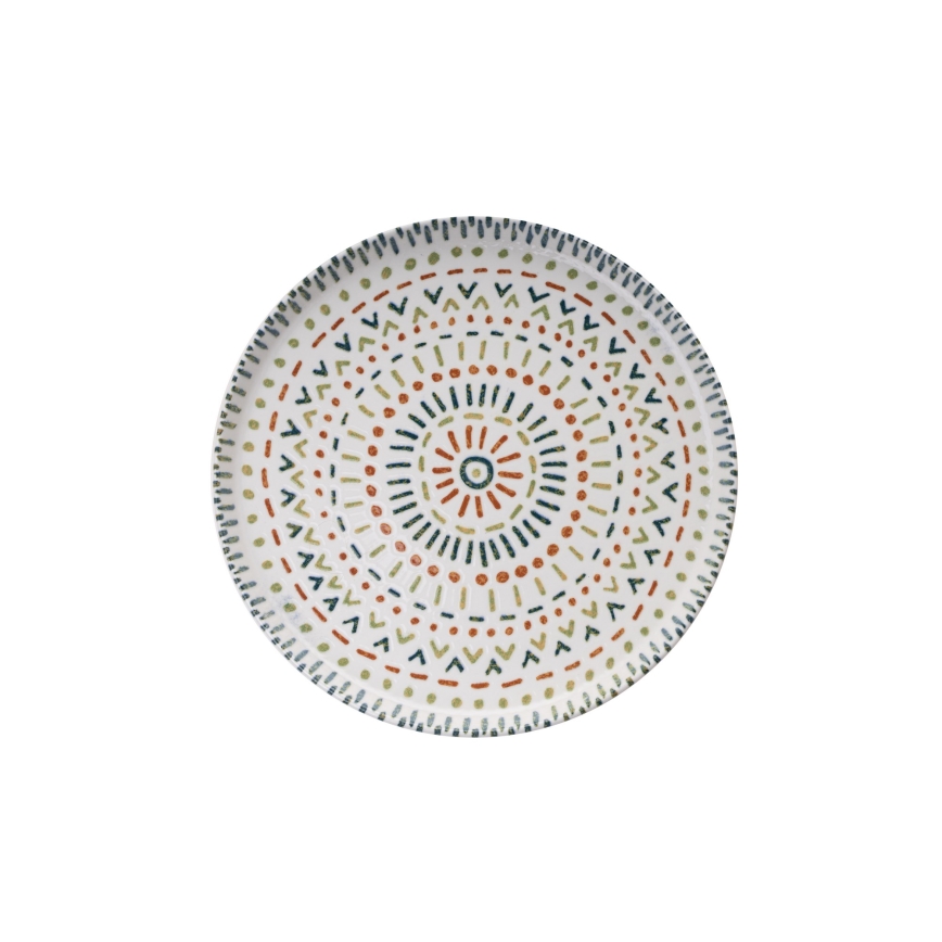 12-osaline värvikirev portselanist söögikomplekt