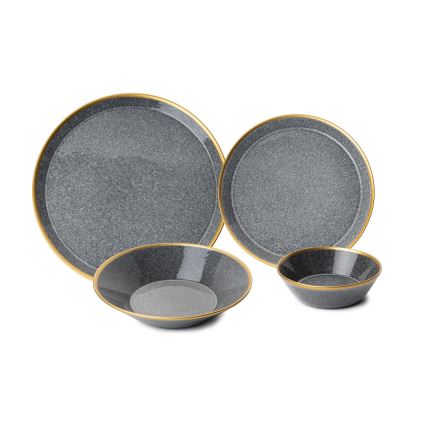 16-osaline söögikomplekt antratsiit/kuldne/portselan