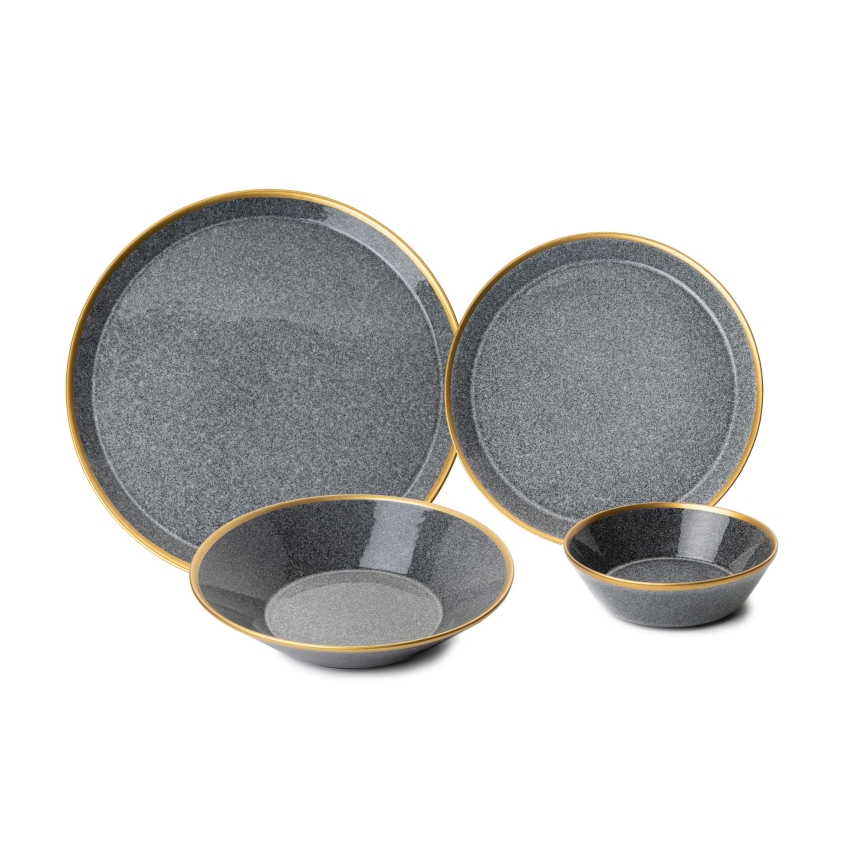 16-osaline söögikomplekt antratsiit/kuldne/portselan