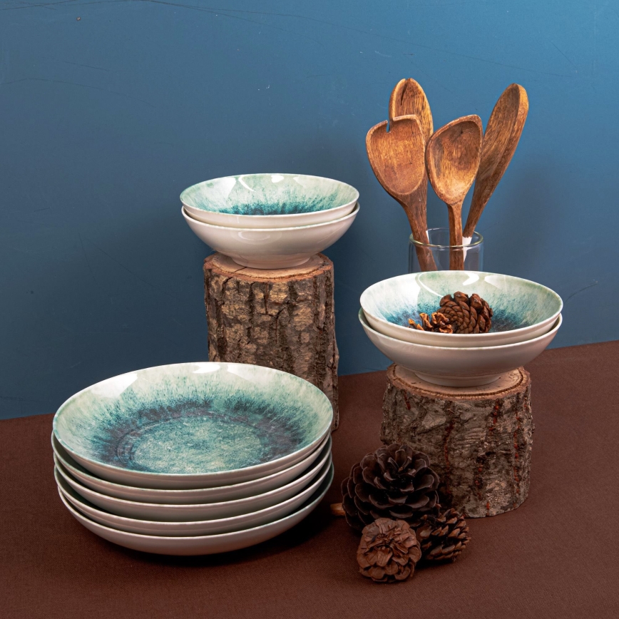 18-osaline sinine portselanist söögikomplekt