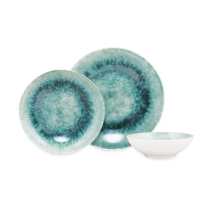 18-osaline sinine portselanist söögikomplekt