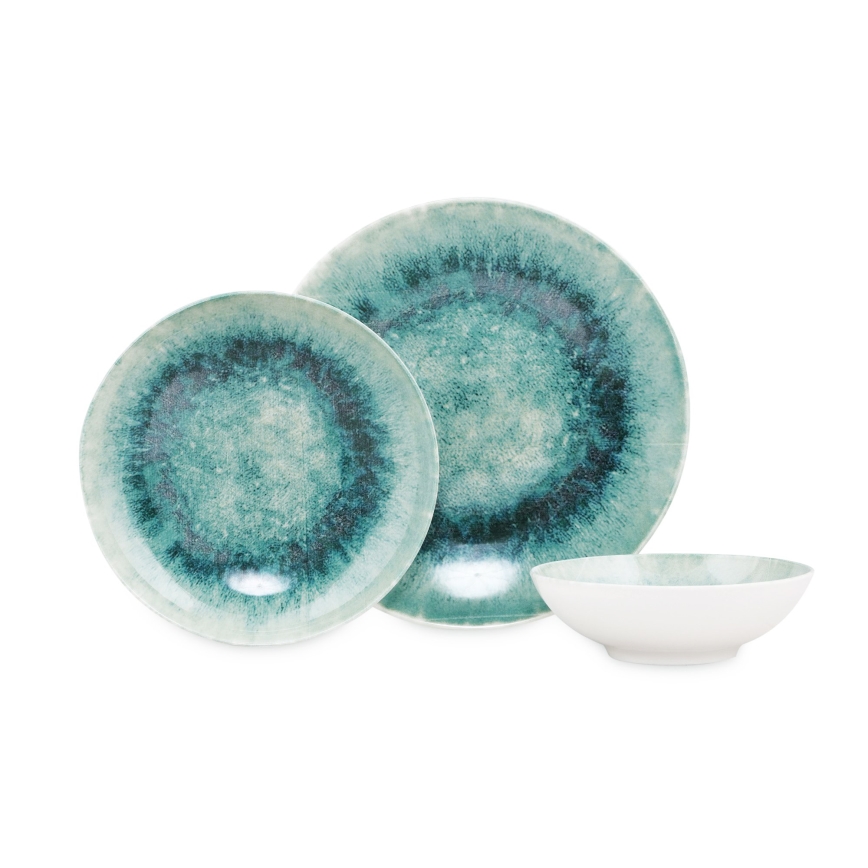 18-osaline sinine portselanist söögikomplekt