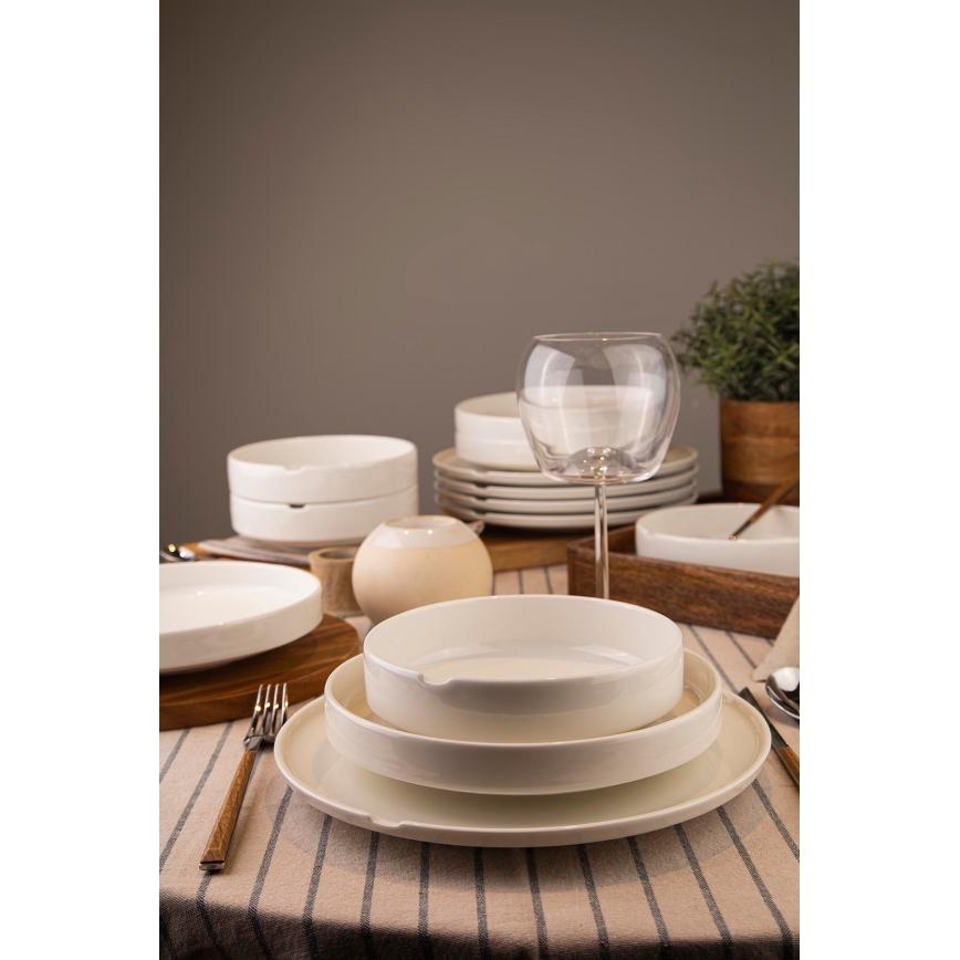 18-osaline söögikomplekt valge/portselan