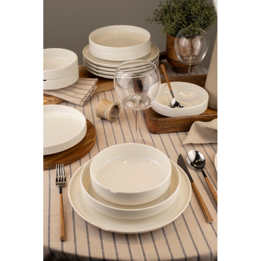 18-osaline söögikomplekt valge/portselan