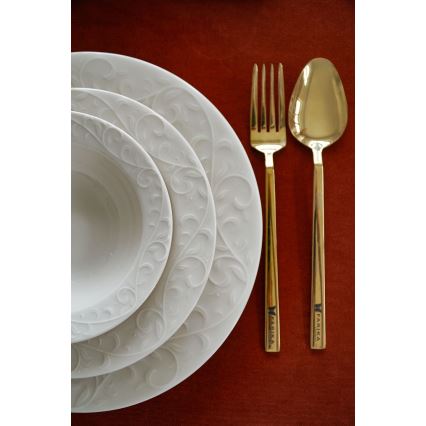 18-osaline söögikomplekt valge/portselan