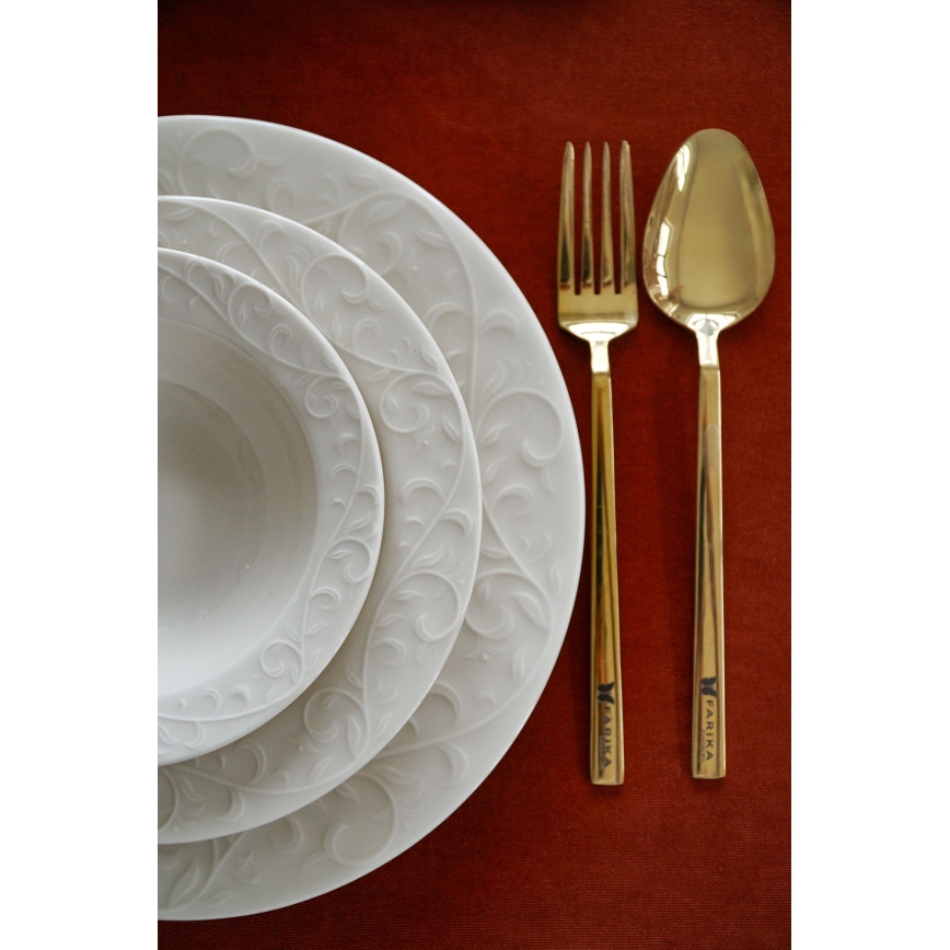 18-osaline söögikomplekt valge/portselan