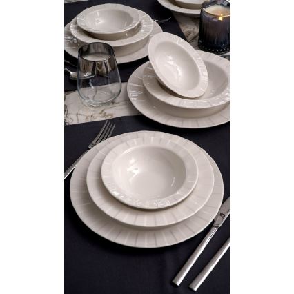 18-osaline söögikomplekt valge/portselan