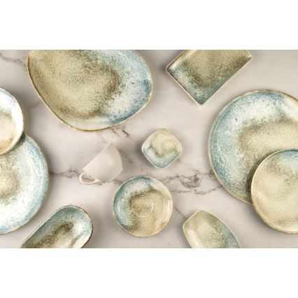 18-osaline värviline portselanist söögikomplekt