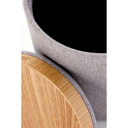 2-osaline AVIKO tumba komplekt, läbimõõt 38 cm / kõrgus 45 cm, hall/beež