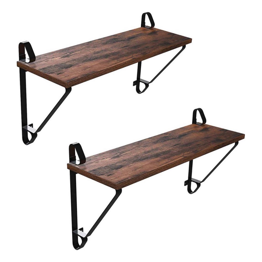 2-osaline komplekt seinariiuleid SHELFY, pruun/must