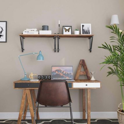 2-osaline komplekt seinariiuleid SHELFY, pruun/must