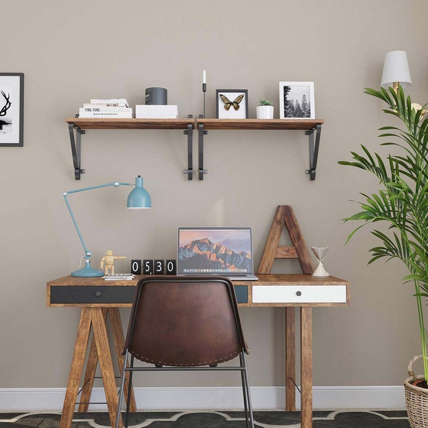 2-osaline komplekt seinariiuleid SHELFY, pruun/must