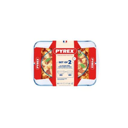 2-osaline PYREX ahjuvormide komplekt 3,7 l ja 2,2 l