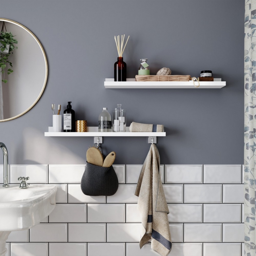 2-osaline seinariiulite komplekt SHELFY, valge
