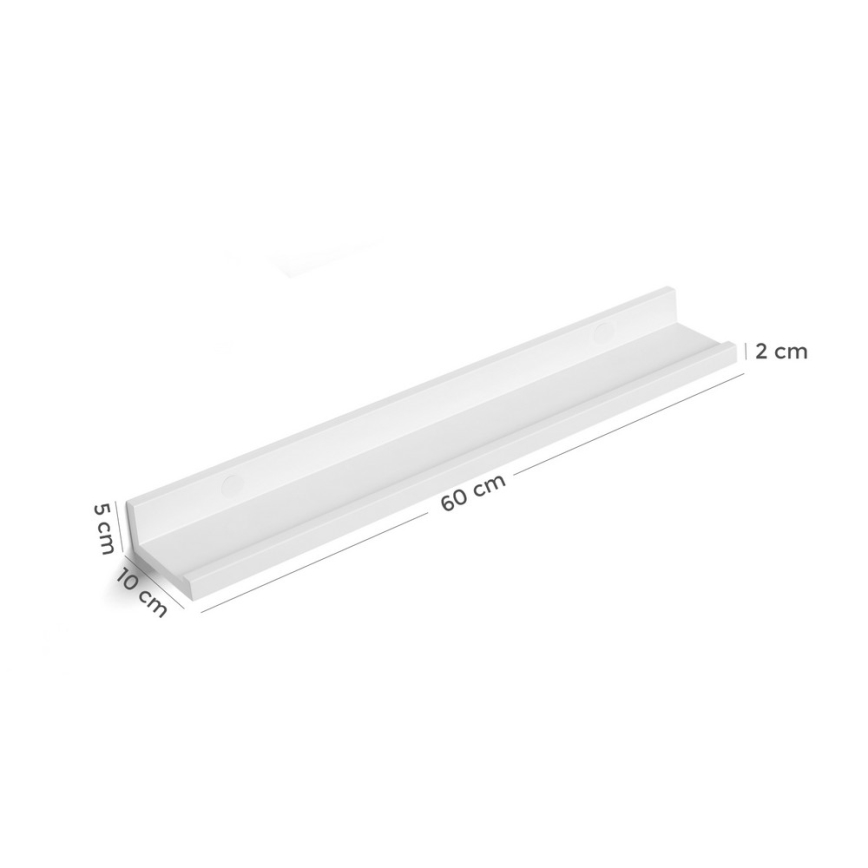 2-osaline seinariiulite komplekt SHELFY, valge