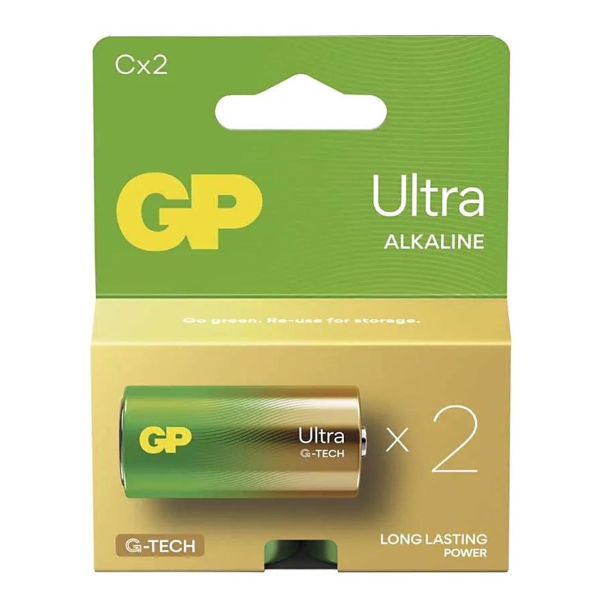 2 tk leelispatareid C GP Ultra 1,5V