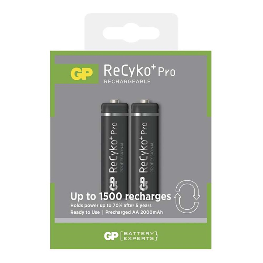 2 tk patareid AA GP ReCyko + PRO NiMH/1,2V/2000 mAh