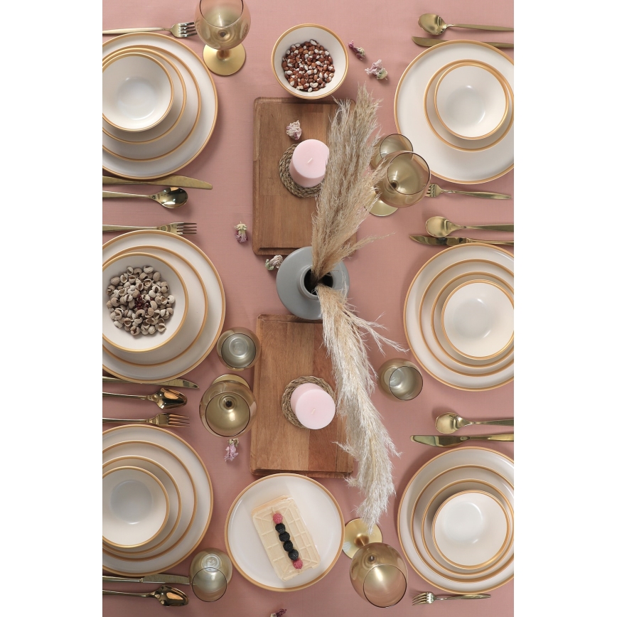 24-osaline beež keraamikast söögikomplekt