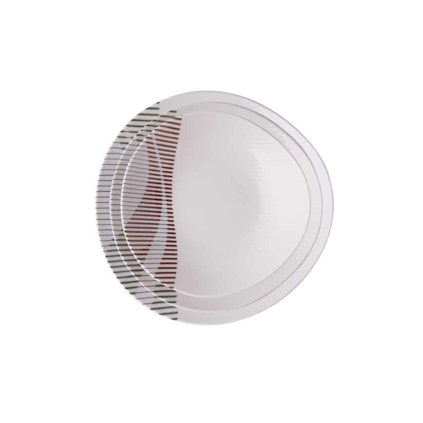 24-osaline erksavärviline portselanist söögikomplekt