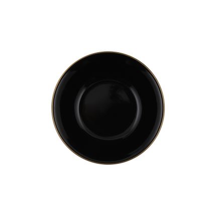 24-osaline keraamiline söögikomplekt musta ja kuldse viimistlusega