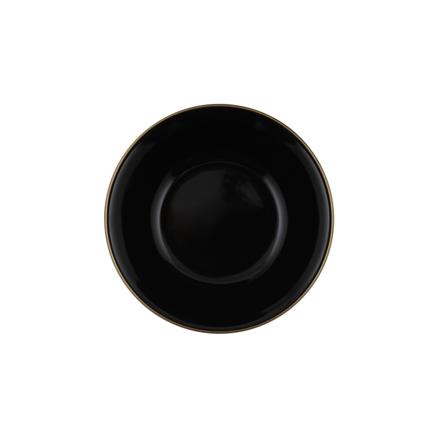 24-osaline keraamiline söögikomplekt musta ja kuldse viimistlusega