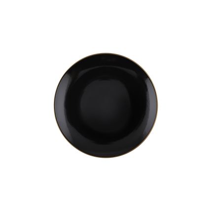 24-osaline keraamiline söögikomplekt musta ja kuldse viimistlusega