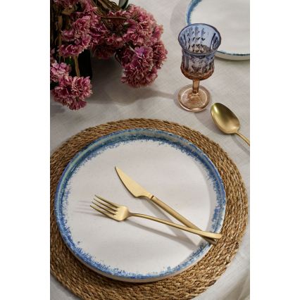 24-osaline lauanõude komplekt, valge/sinine/portselan