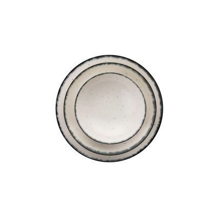 24-osaline lauanõude komplekt — valge/must/portselan