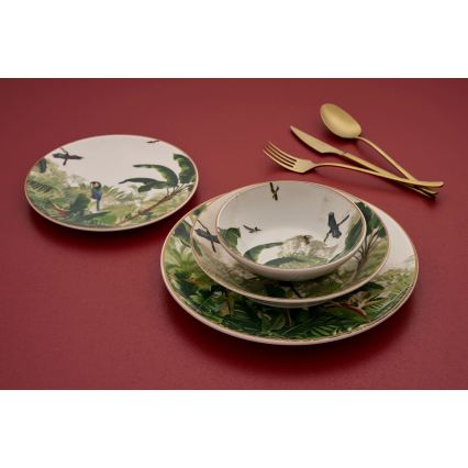 24-osaline mitmevärviline keraamikomplekt