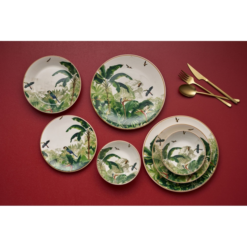 24-osaline mitmevärviline keraamikomplekt