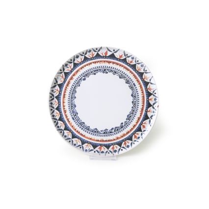 24-osaline mitmevärviline keraamiline nõudekomplekt