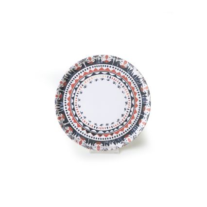 24-osaline mitmevärviline keraamiline nõudekomplekt