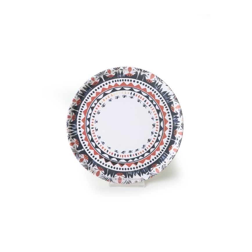 24-osaline mitmevärviline keraamiline nõudekomplekt