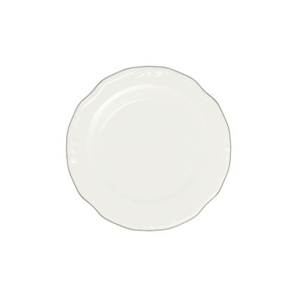 24-osaline portselanist lauanõude komplekt, valge/hõbedane