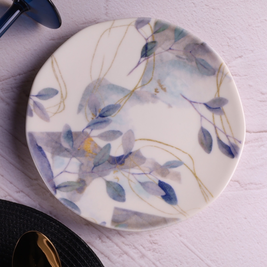 24-osaline portselanist lauanõude komplekt, valge/sinine