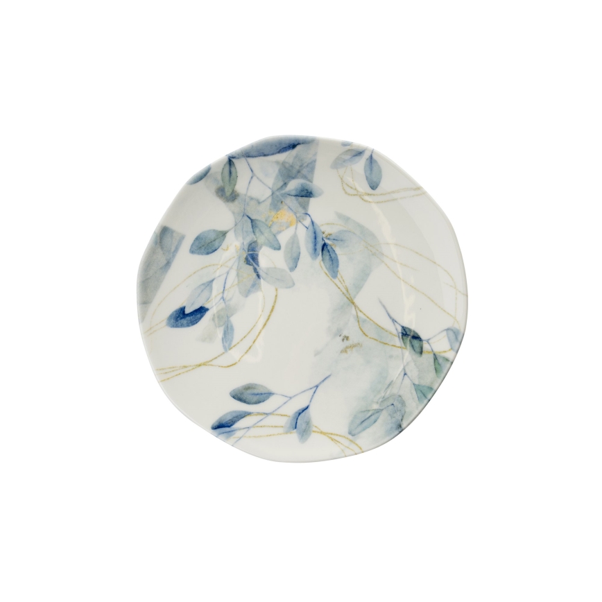 24-osaline portselanist lauanõude komplekt, valge/sinine