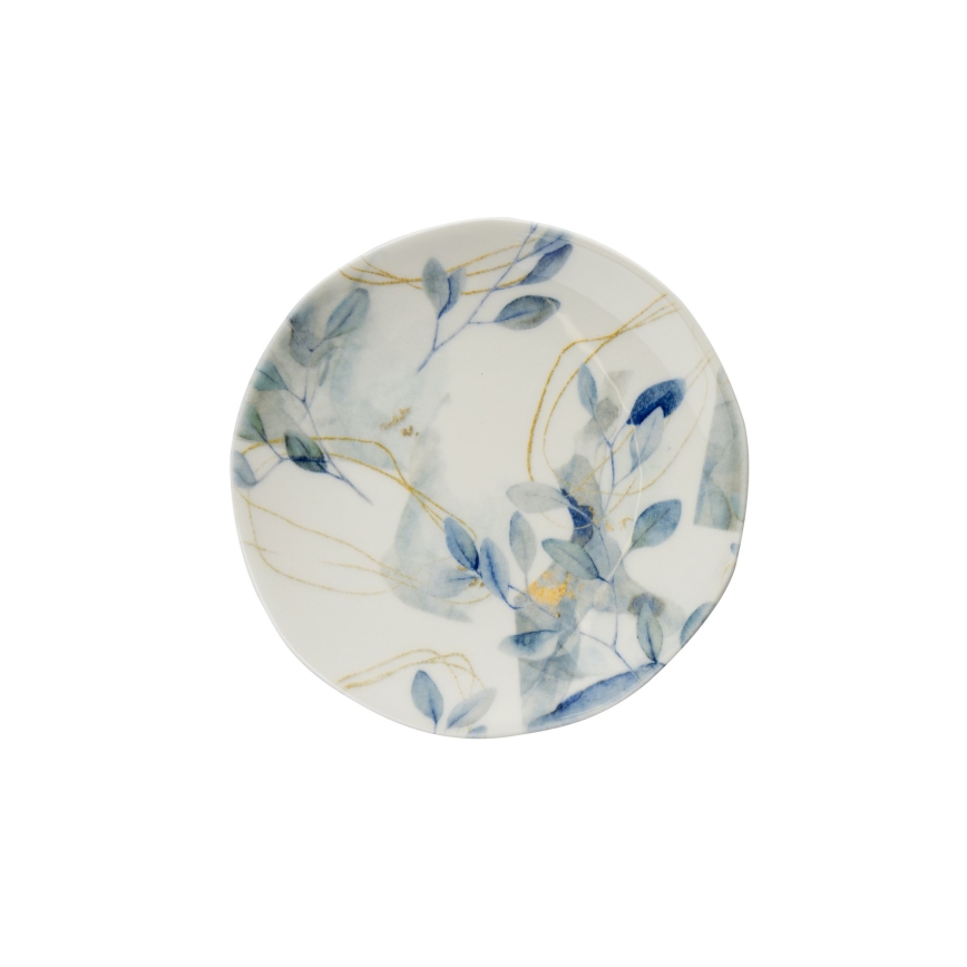 24-osaline portselanist lauanõude komplekt, valge/sinine