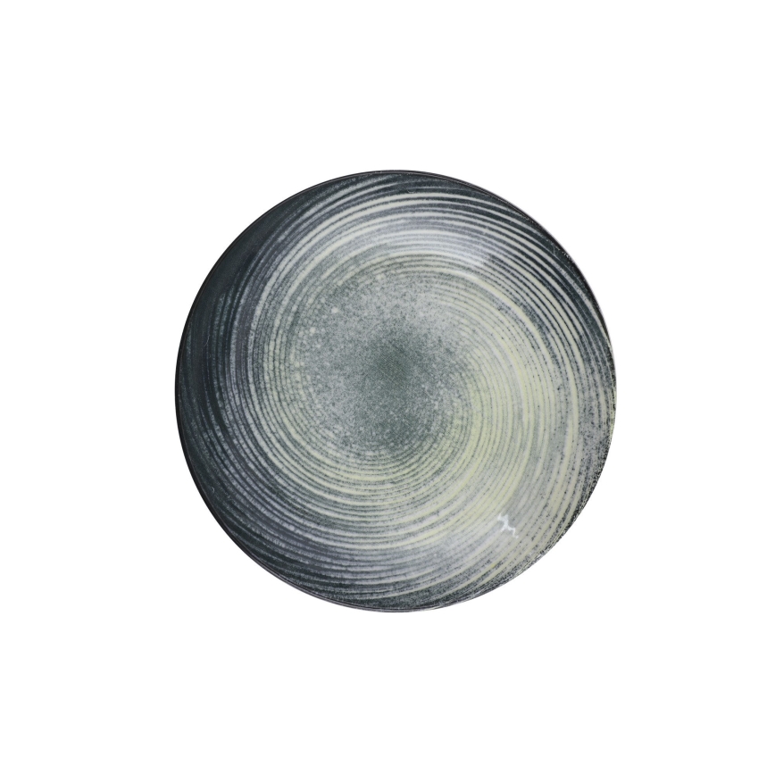 24-osaline portselanist söögikomplekt, roheline/must