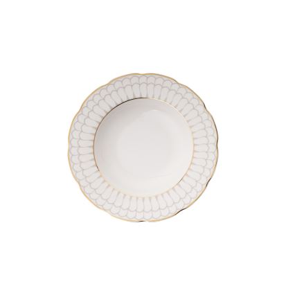 24-osaline portselanist söögikomplekt, valge/kuldne