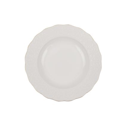24-osaline portselanist söögikomplekt, valge/kuldne