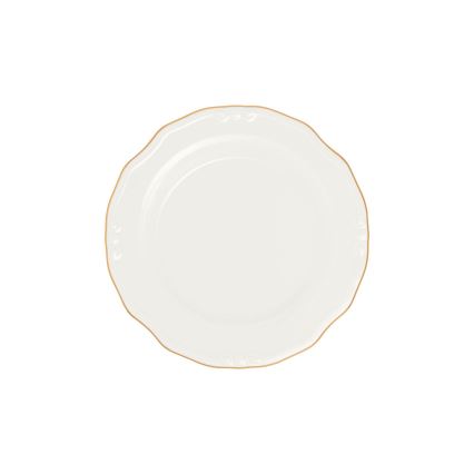 24-osaline portselanist sööginõude komplekt, valge/kuldne