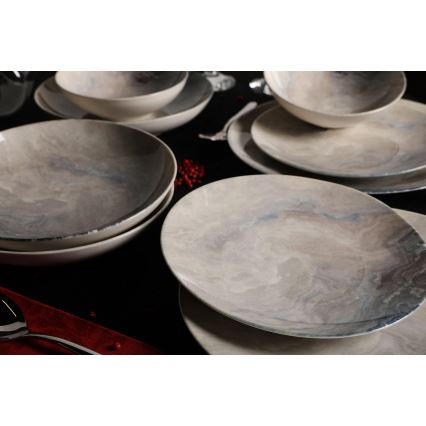 24-osaline pruun portselanist söögikomplekt