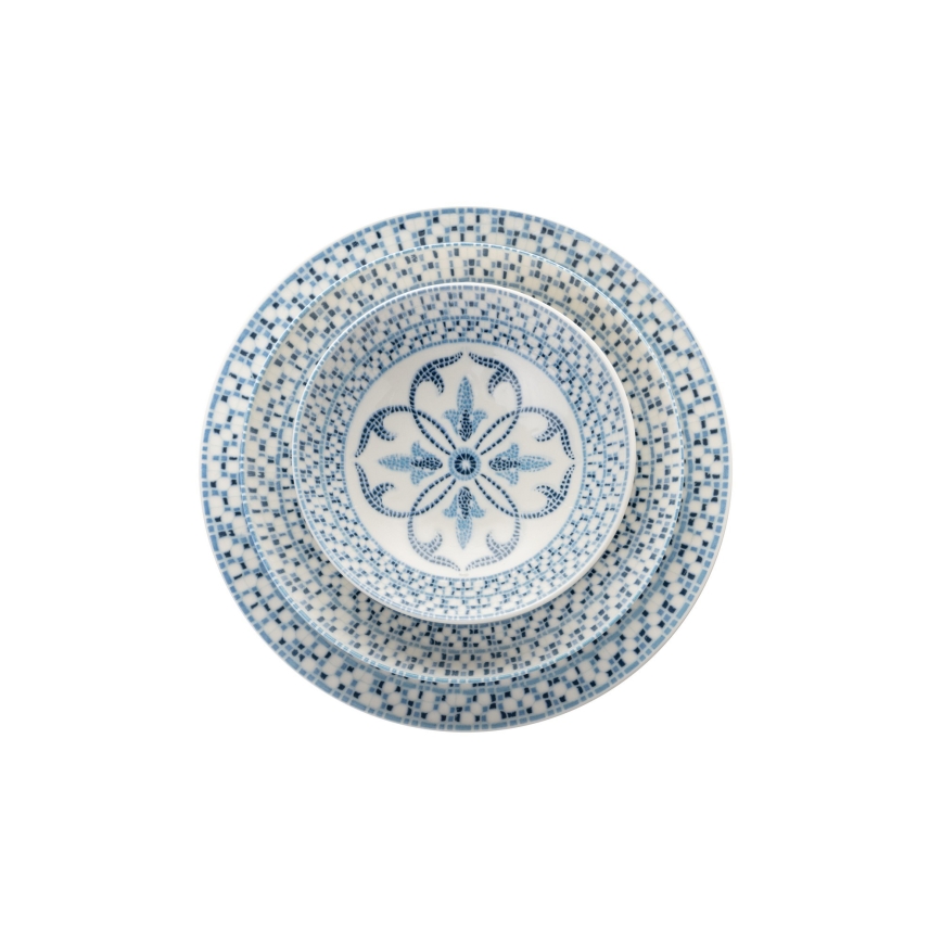 24-osaline sinine portselanist söögikomplekt