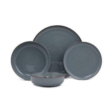 24-osaline sinine söögikomplekt, portselan