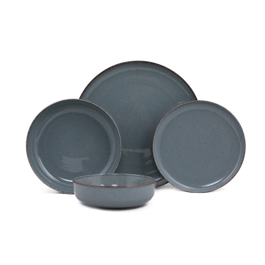 24-osaline sinine söögikomplekt, portselan