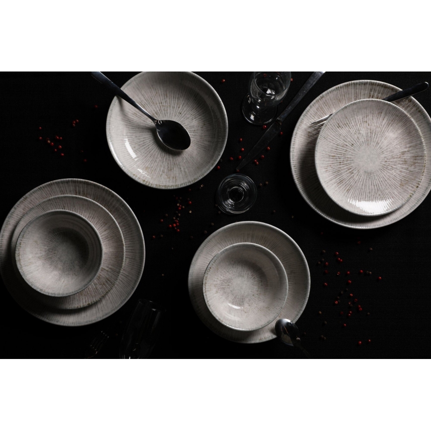 24-osaline söögikomplekt, hall/portselan