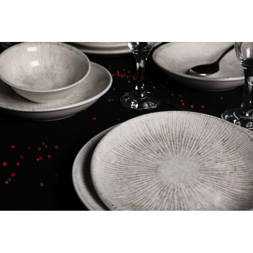 24-osaline söögikomplekt, hall/portselan