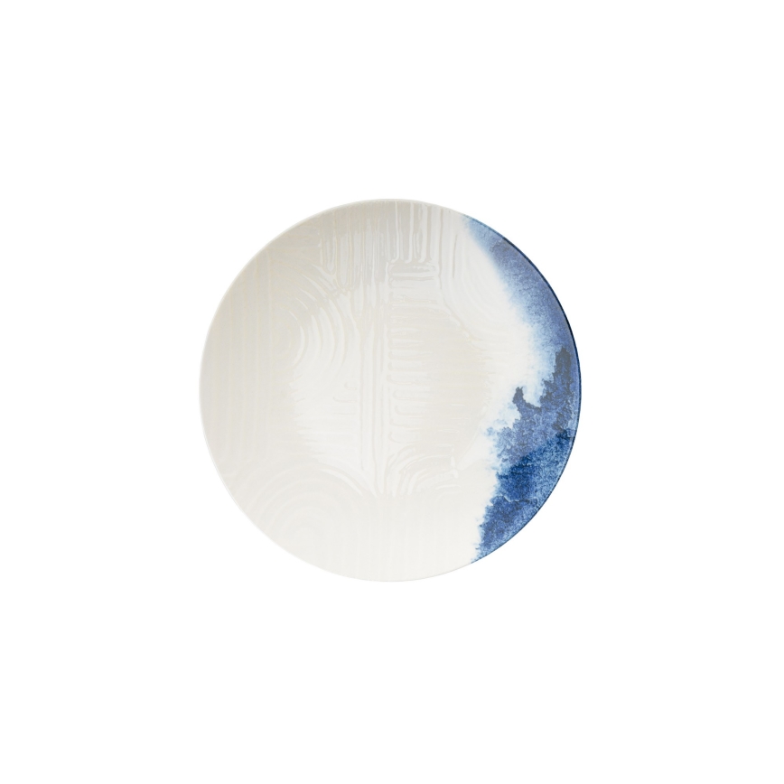 24-osaline söögikomplekt kreemjas/sinine/portselan